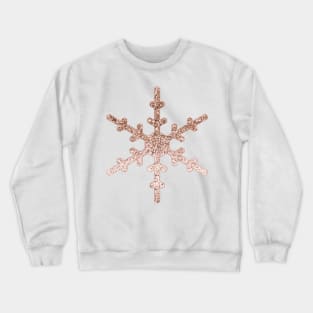 Sparkling rose gold glitter single snowflake Crewneck Sweatshirt